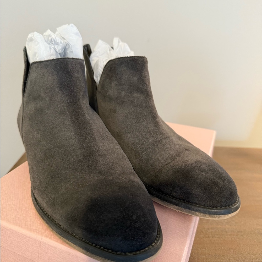 Vaneli Boots, Grey Suede (worn once)